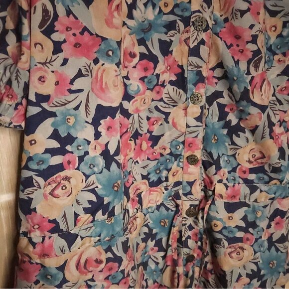 Simply Couture Floral Mixed Material Oversized Lagan Tunic Small - Picture 4 of 7